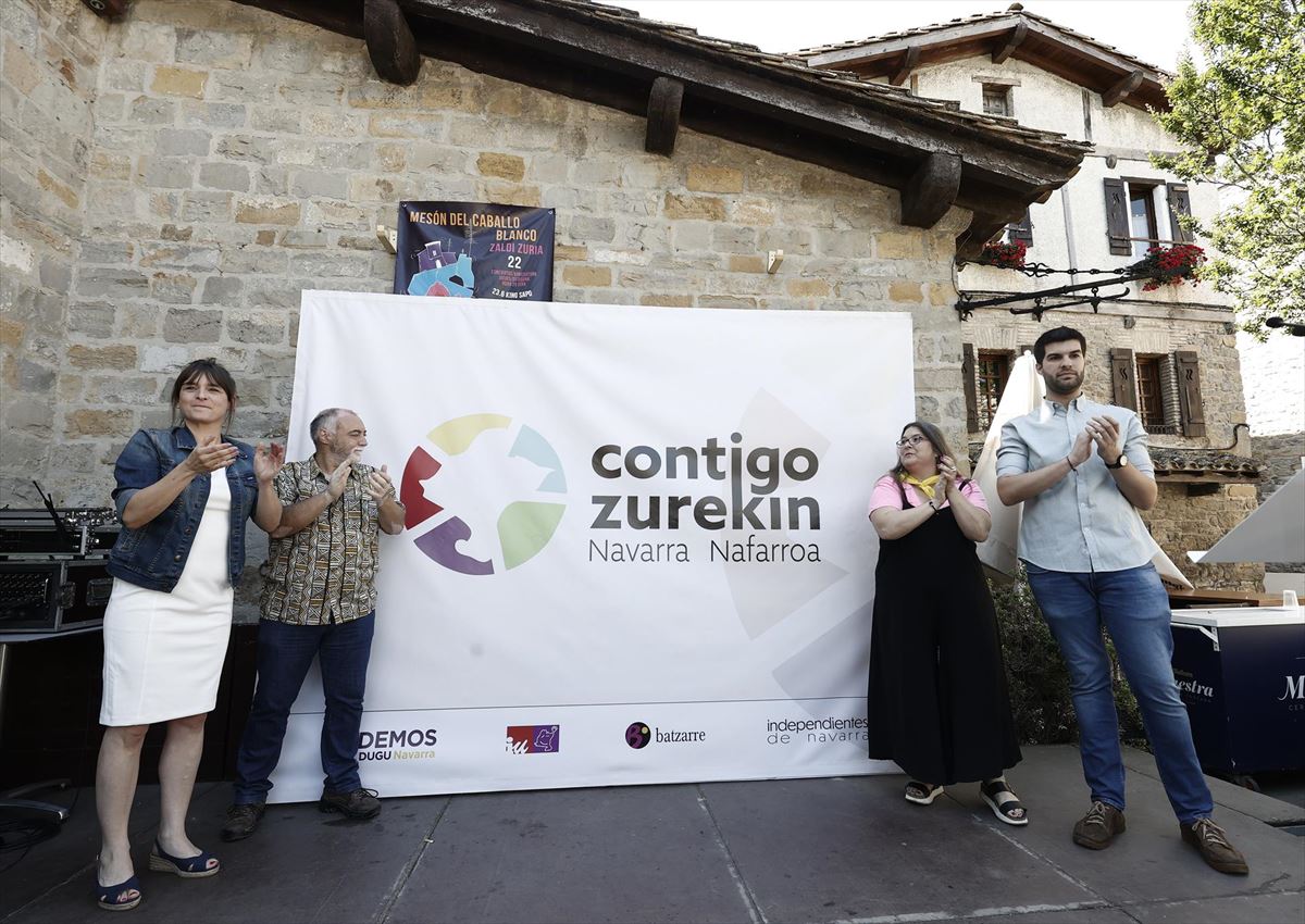 Acto de presentación de "Contigo Navarra". Foto: EFE