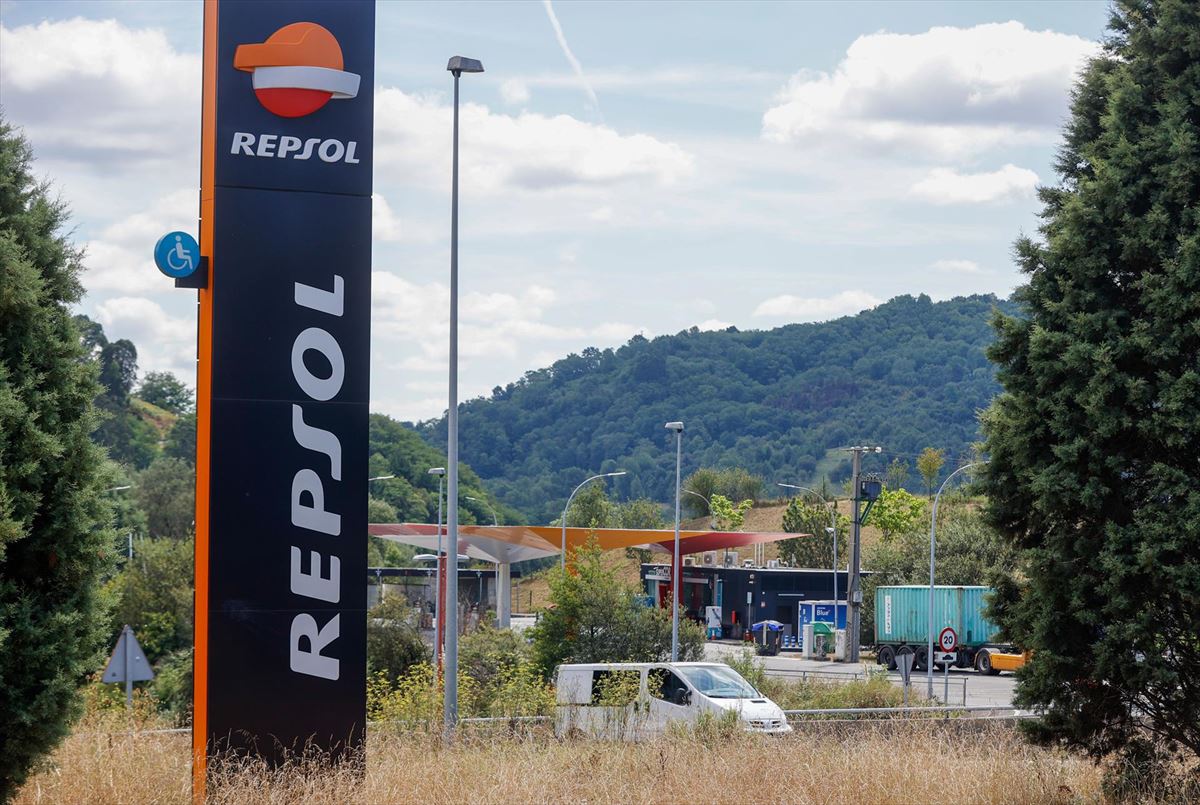 Una gasolinera de Repsol en Bilbao. 