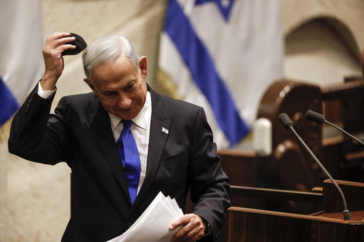 Benjamín Netanyahu en la Knesset (Parlamento israelí). Foto: EFE