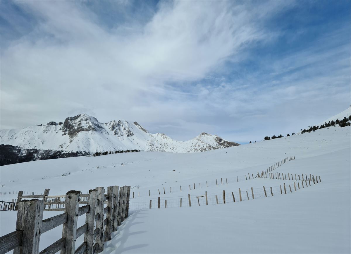 Belagua nevado, en febrero de 2023. Foto: Alfonso Alastuey Garde.