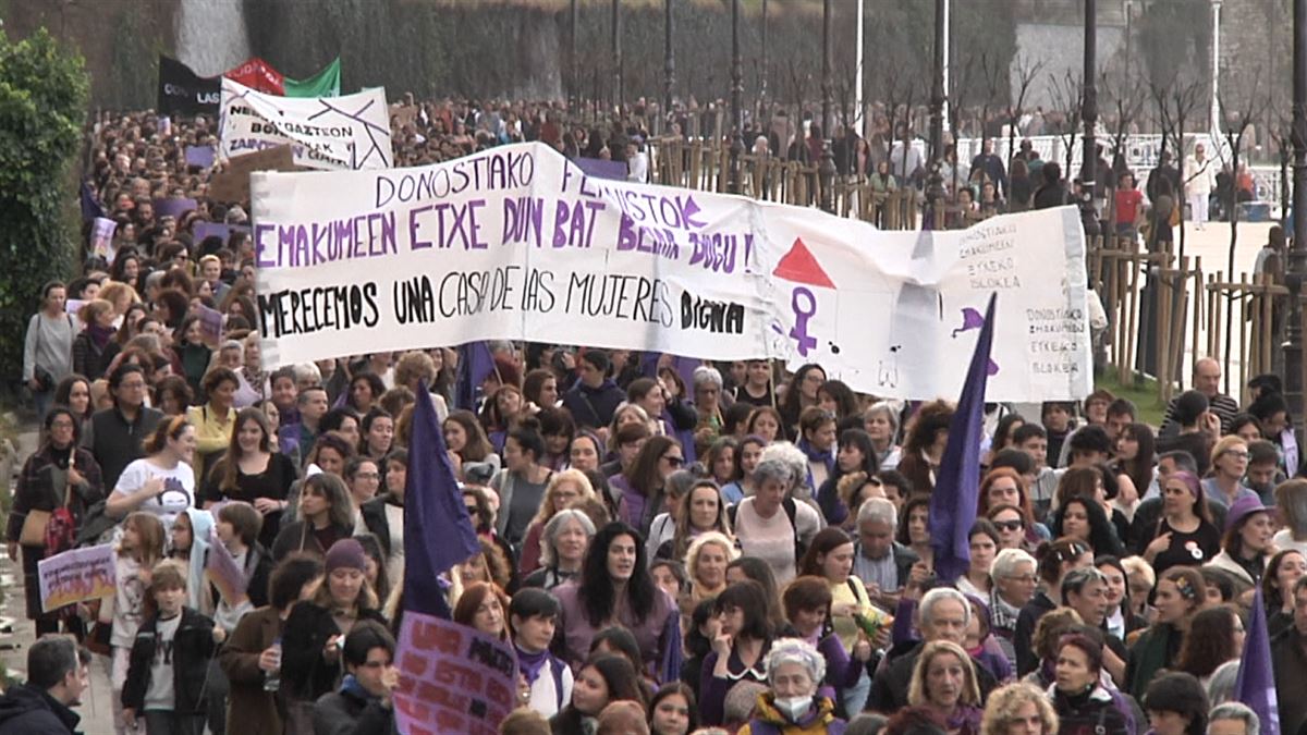 Movimiento Feminista de Euskal Herria valora positivamente las movilizaciones del 8 de marzo.