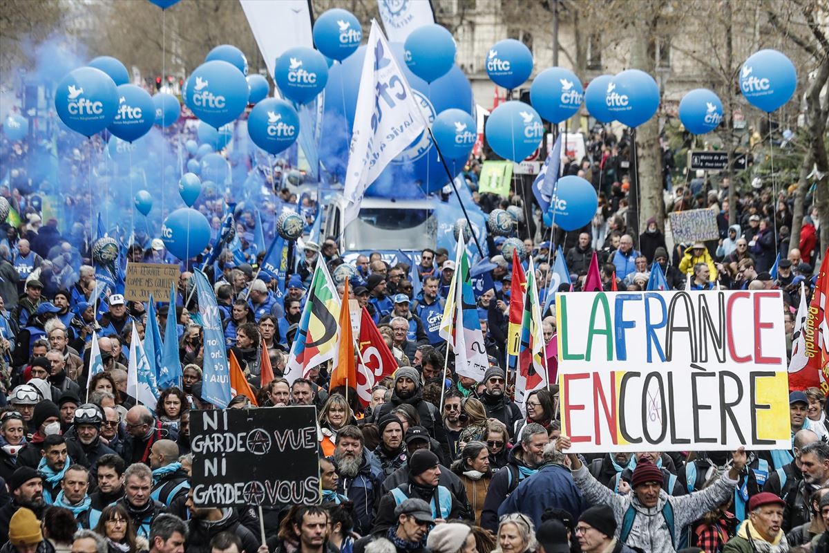 Manifestación en París. Foto: EFE