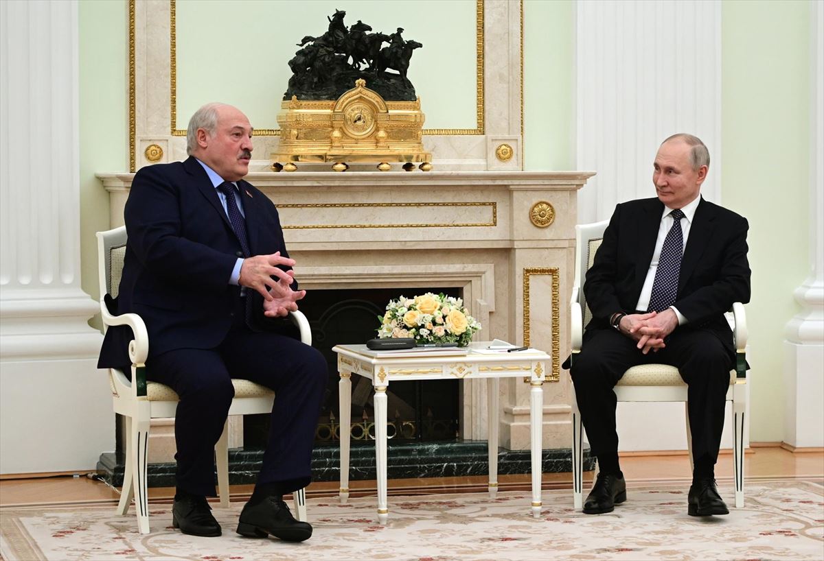 Bielorrusiako presidente Alexandr Lukashenko eta Errusiako presidente Valdimir Putin