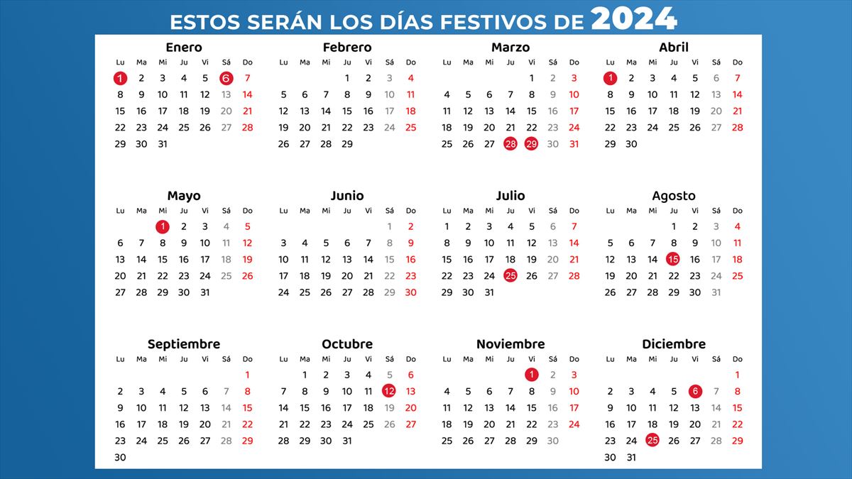 Calendario 2024 Excel Con Festivos Calendario laboral 2024: Festivos y puentes en Euskadi