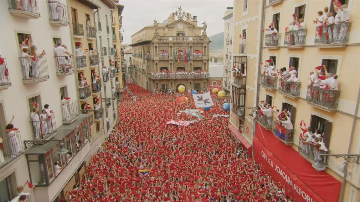 Plaza del Ayuntamiento. Imagen obtenida de un vídeo de EITB Media.