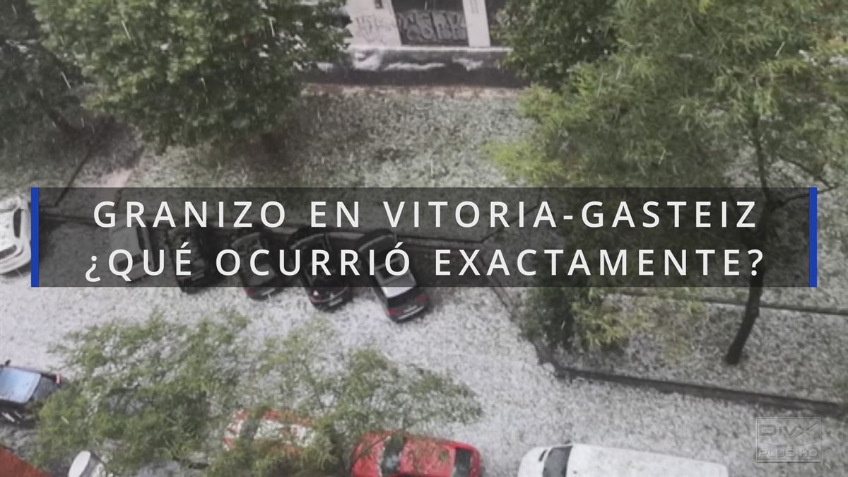 José Antonio Aranda, de Euskalmet, explica la granizada de Vitoria-Gasteiz.