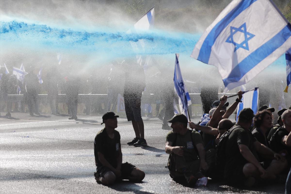 Protesta en Israel. Foto: EFE.