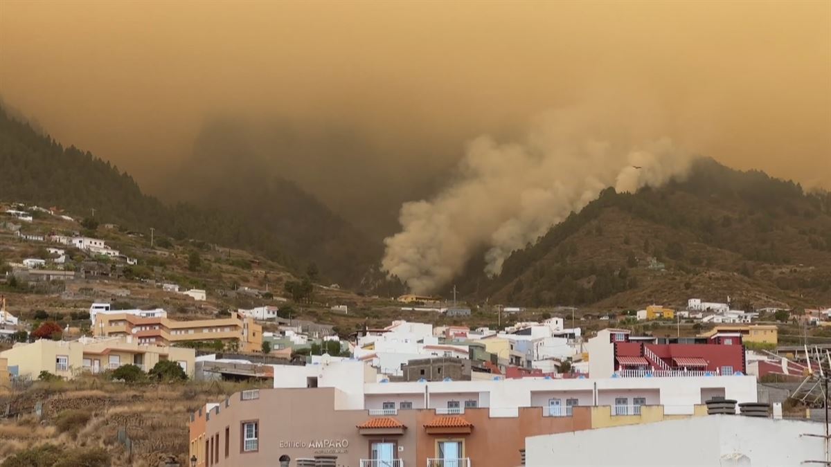 Incendio Tenerife. Imagen obtenida de un vídeo de Agencias.