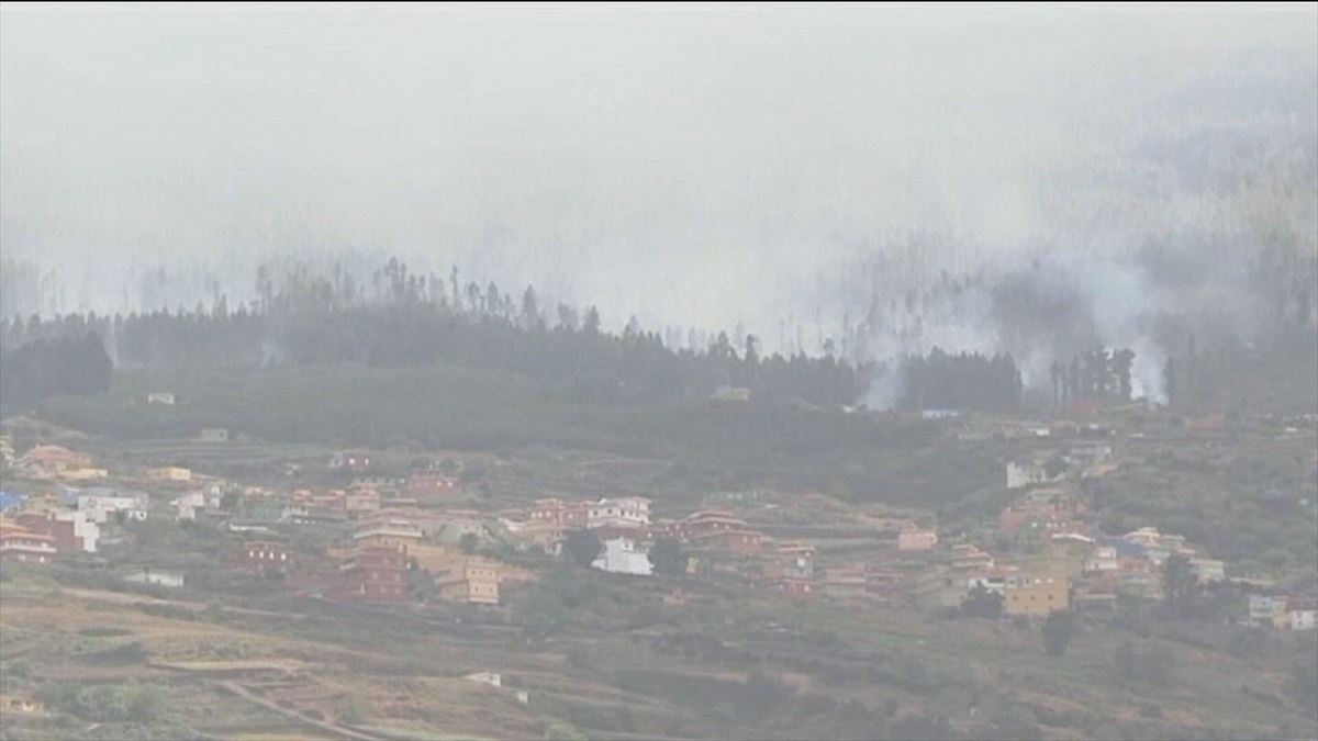 El incendio de Tenerife. Foto sacada de un vídeo de EITB Media.