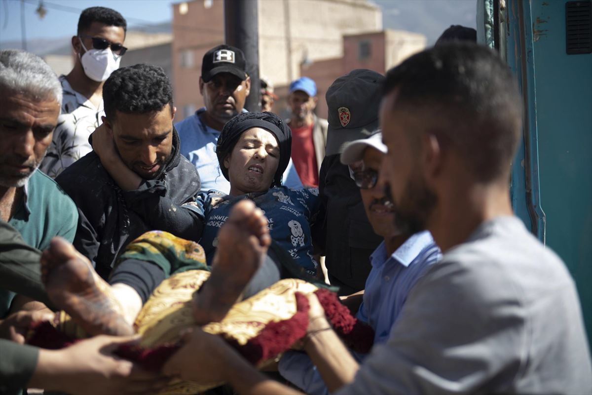 Víctimas del terremoto en Marruecos. Foto: Efe