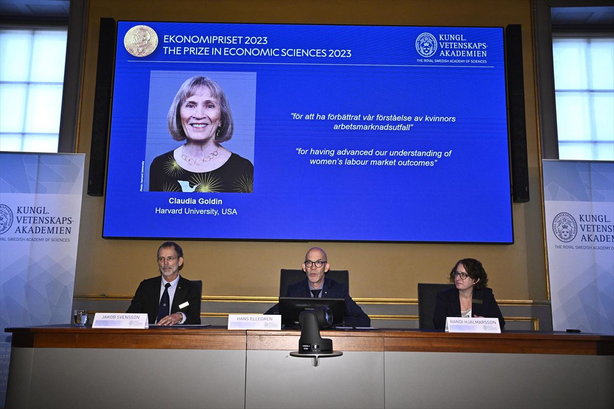 Claudia Goldin estatubatuarra, Ekonomia Nobel Saria 2023. Argazkia: EFE