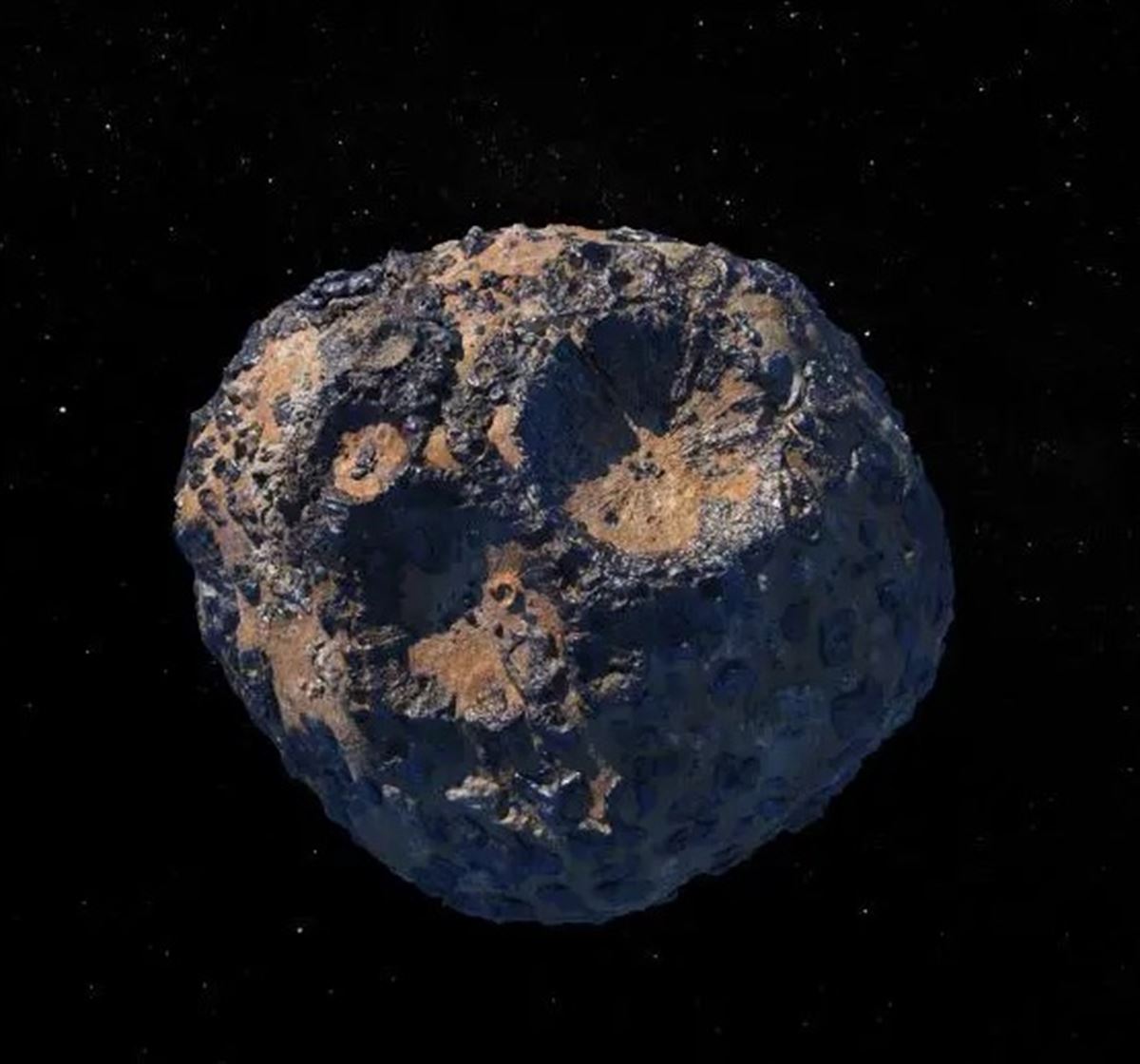 Psyche asteroide metalikoa, eguzki-sistemako handiena. Irudia: NASA