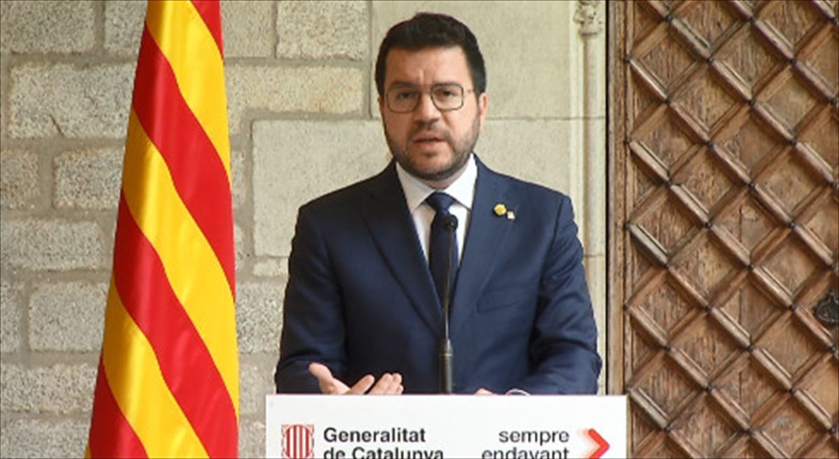 Kataluniako Gobernuko presidente Pere Aragones