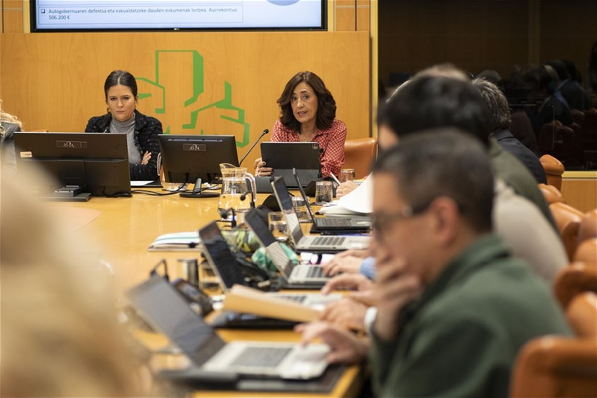 Reunión del Departamento de Gobernanza Pública y Autogobierno del Gobierno Vasco.