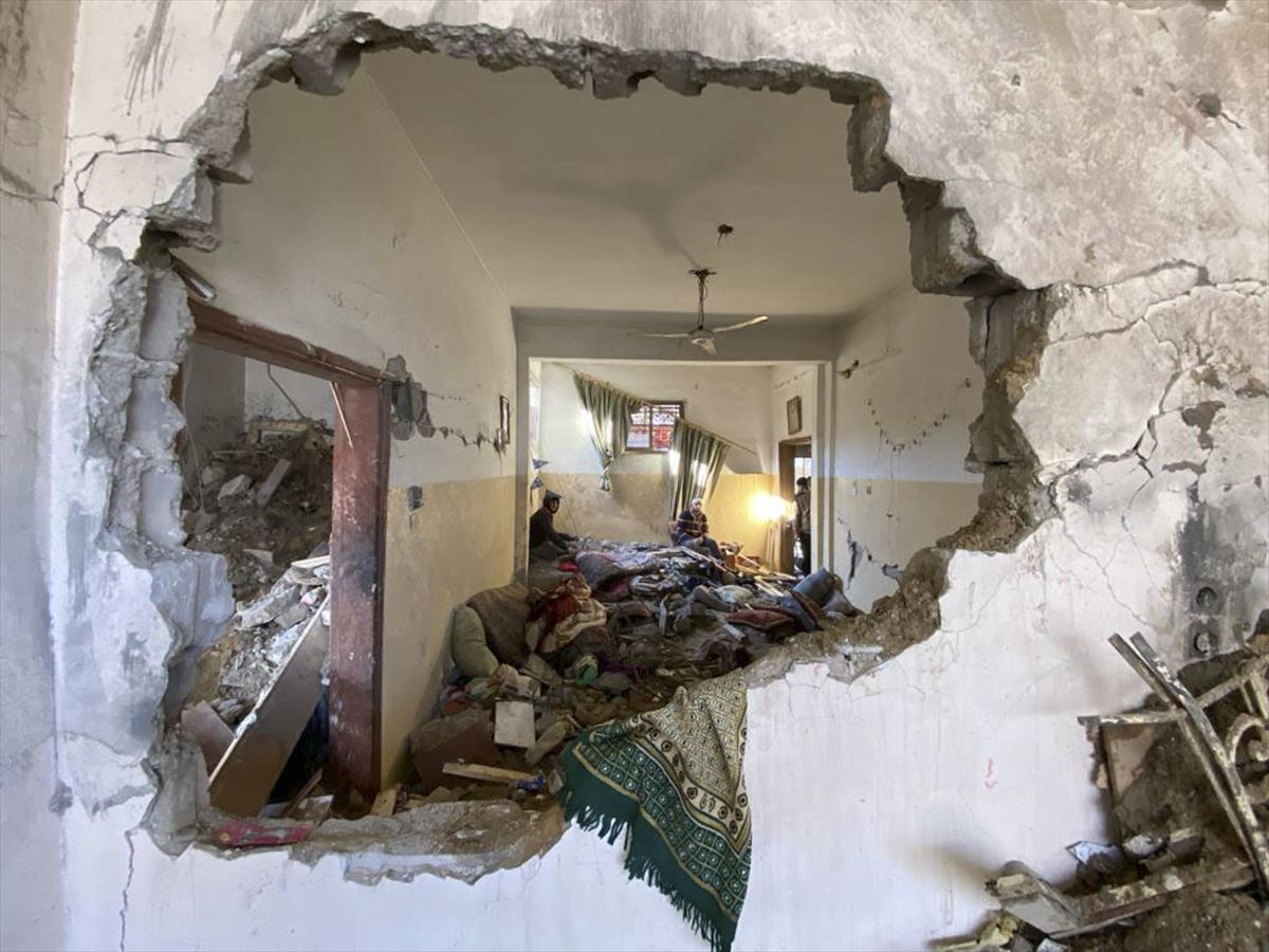 Israelek Gazan egindako bonbardaketak. Argazkia: EFE