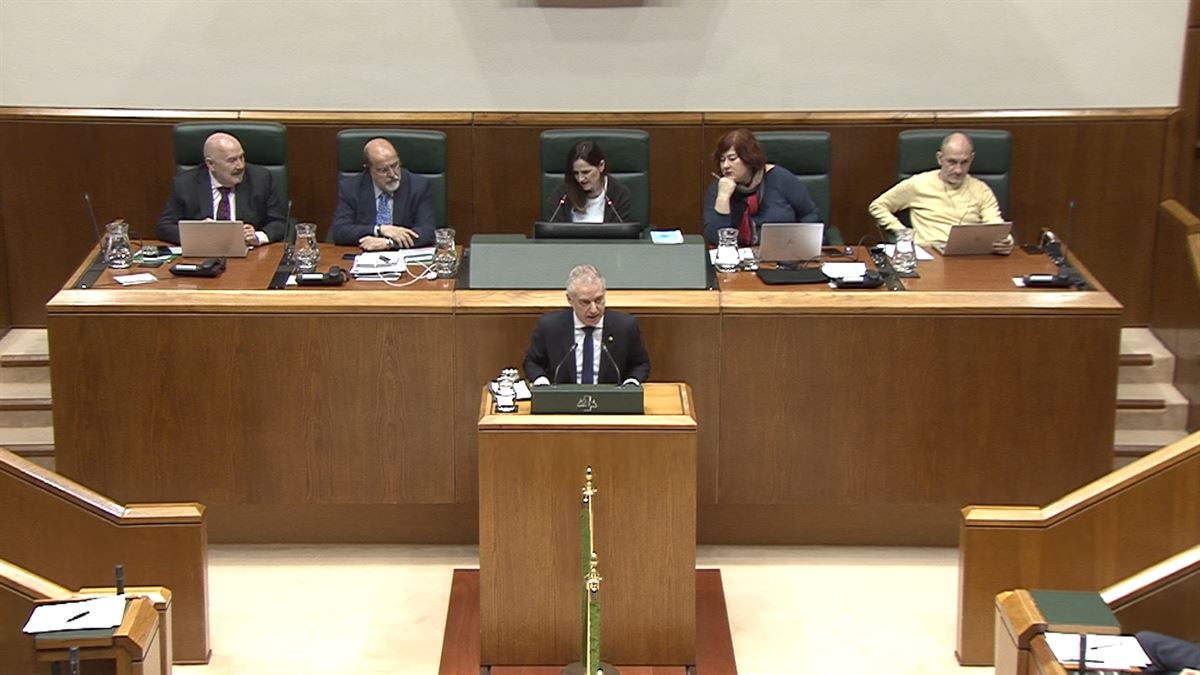 Iñigo Urkullu en el Parlamento Vasco