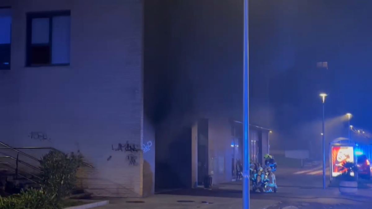 El edificio afectado. Imagen obtenida de un vídeo de Kerman Goikuria. 