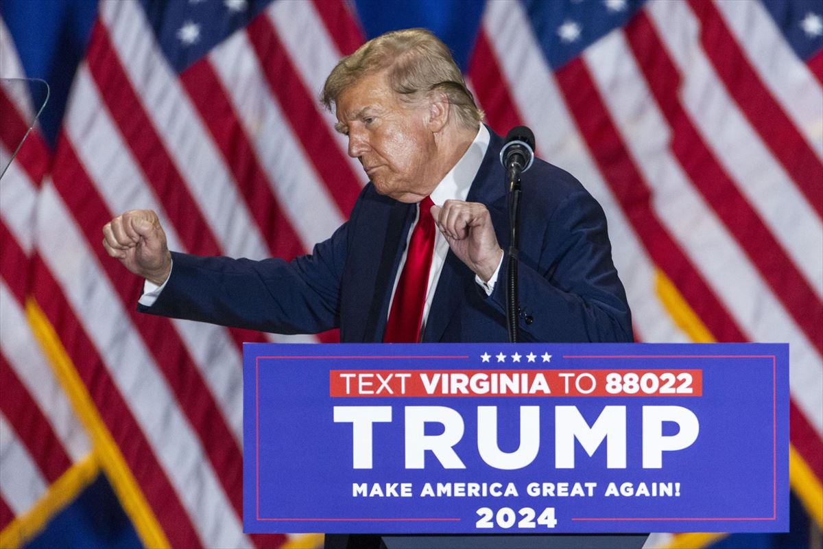 El expresidente estadounidense Donald Trump (2017-2021) en Richmond, Virginia. Foto: EFE